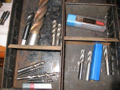 New tool box and drill bits and used