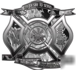 Firefighter decal reflective 6