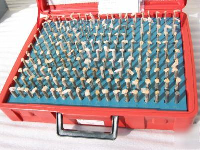 New 250 M2 .251-.500 steel plug pin gage set minus/plus 