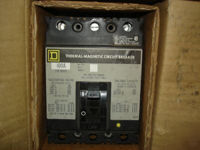 Square d FAL36100 thermal-magnetic circuit breaker