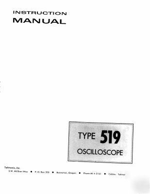 Tek tektronix 519 operation & service manual