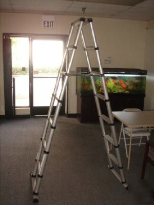 Telescopic&extend stepladder(double stepadder)wide step