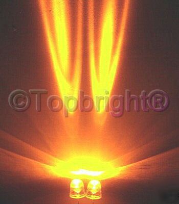 1000 pcs mega bright yellow led 10MM 60,000 mcd f/r