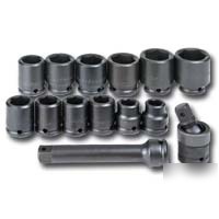 14PC 3/4IN. dr. sae std 6 pt complete impact socket set