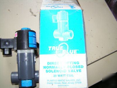 Cpvc solenoid valve 1/2 ips plast-o-matic chemical 