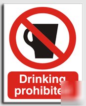 Drinking prohibited sign-s. rigid-200X250MM(pr-026-re)