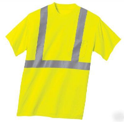 New 25 t-shirt ansi compliant reflective safety medium