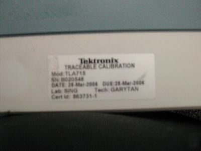 Tektronix tla 715 dual monitor logic analyzer 2* TLA7N2