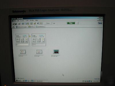 Tektronix tla 715 dual monitor logic analyzer 2* TLA7N2