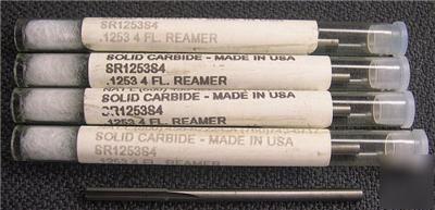 5 0.1253 oversize carbide 4FLT reamers goddard r=$73/ea