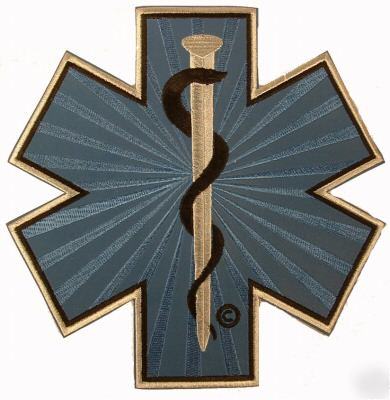 New brand emt/ems star of life back patch