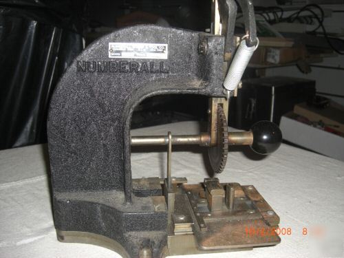 Numberall nameplate stamping press model #48 (relist)