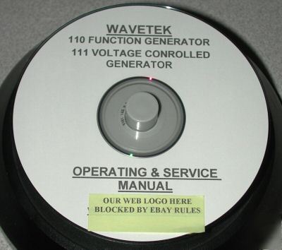 Wavetek 110 & 111 service & operation manual