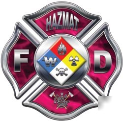 Firefighter hazmat decal reflective 6