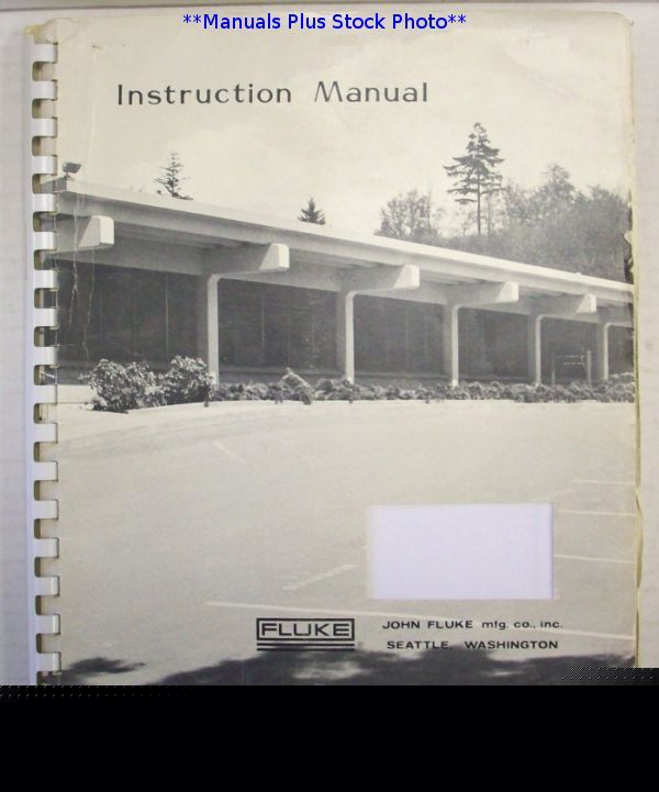 Fluke 8400 student handbook manual - $5 shipping 