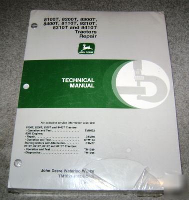 John deere 8110T to 8410T tractor technical repr manual