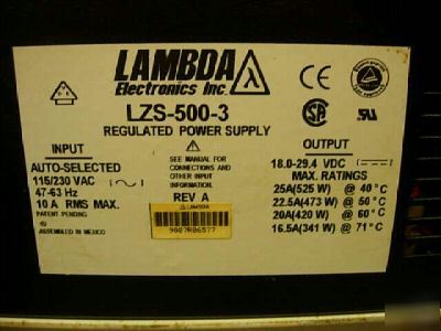 Like new lambda switch mode power supply lzs-500-3 
