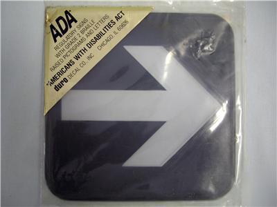 Lot of 2 ada regulatory arrow right signs by duro decal