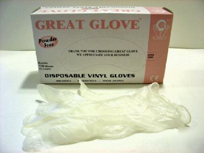1 case vinyl gloves, powder-free, pick your own size