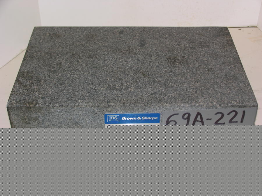 12 in x 18 in brown & sharpe grey granite surface plate