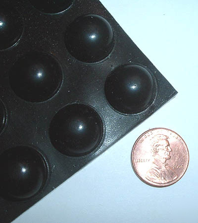 Adhesive rubber feet hemispherical bumpers black (50)