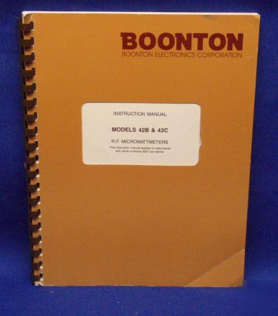 Boonton 42B & 42C instruction manual w/schematics
