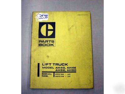 Caterpillar parts book AH40, AH46, AH52, AH60 forklifts