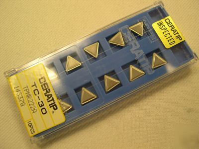 New 8 ea. ceratip inserts TPMR222 grade TC30