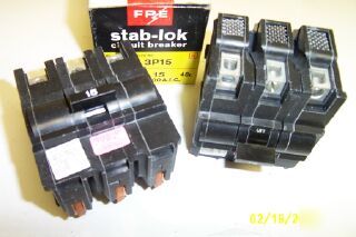 New federal pacific fpe stab lok circuit breaker 3P15
