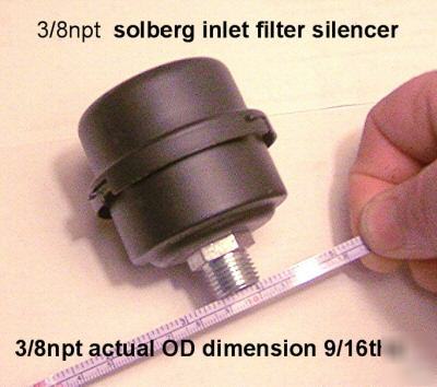 Solberg clamshell air compressor filter silencer 3/8NPT