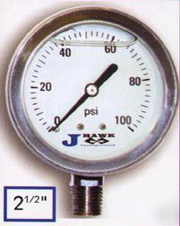 Pressure gauge liquid filled 2 1/2