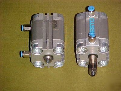 2 pneumatic festo double action cylinders advu-32-25-pa
