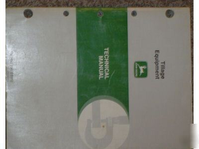 John deere tillage equipment technical manual repair