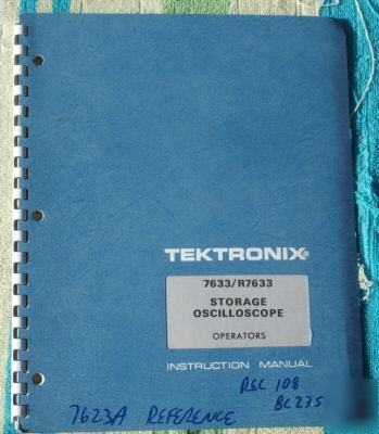 Tek tektronix 7633 / R7633 original operating manual