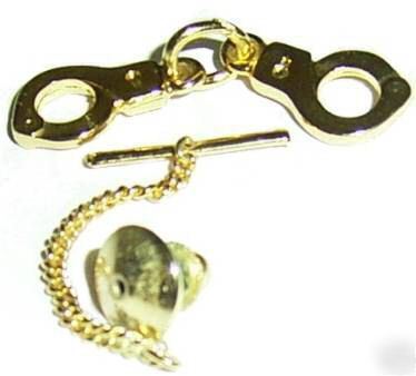 Tie pin for security handcuffs