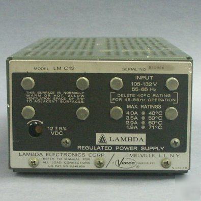 Used lambda lm C12 12-volt linear power supply