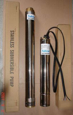 5.5HP submersible water pump, deep bore well, 35GPM