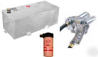 55 gallon aluminum transfer tank & repackaged gpi pump