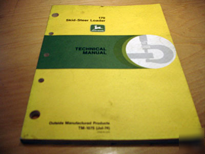 John deere 170 skid-steer technical service manual jd