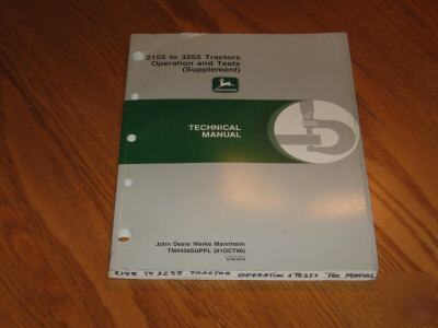 John deere 2155 to 3255 tractors technical manual