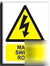 Main switch room sign-adh.vinyl-200X250MM(wa-061-ae)