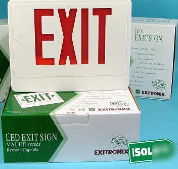 New (1) led exit sign by exitronics 120/277V