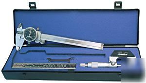 New fowler measuring set - caliper, micrometer & ruler * 
