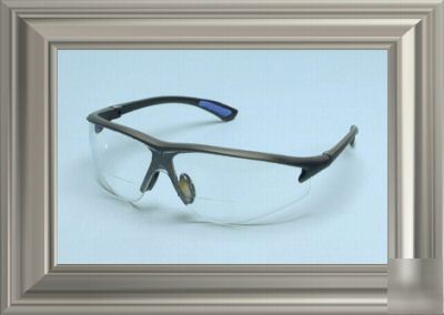 Elvex RX300 bifocal safety glasses, +2.5 diopter, 3 prs