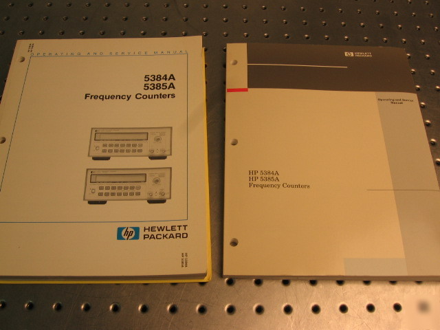 G30959 hp 5384A / 5385 operating & service manuals