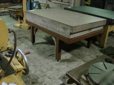 Brown and sharp granite surface plate with stand