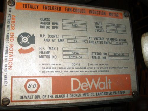 Dewalt radial arm saw 3526-77 - 16