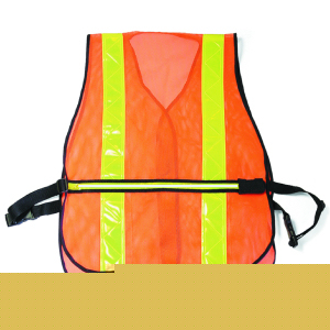 Illuminated flashing orange safety vest