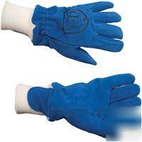 New fire-dex structural fire fighter glove in blue cow 