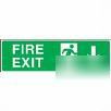 New fire exit photoluminescent / glow in the dark sign